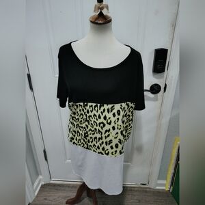 Black and Leopard Print Top
